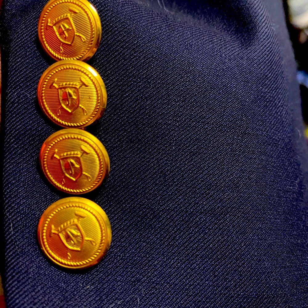 Ralph Lauren Navy Blue Blazer, Gold Buttons, 40R